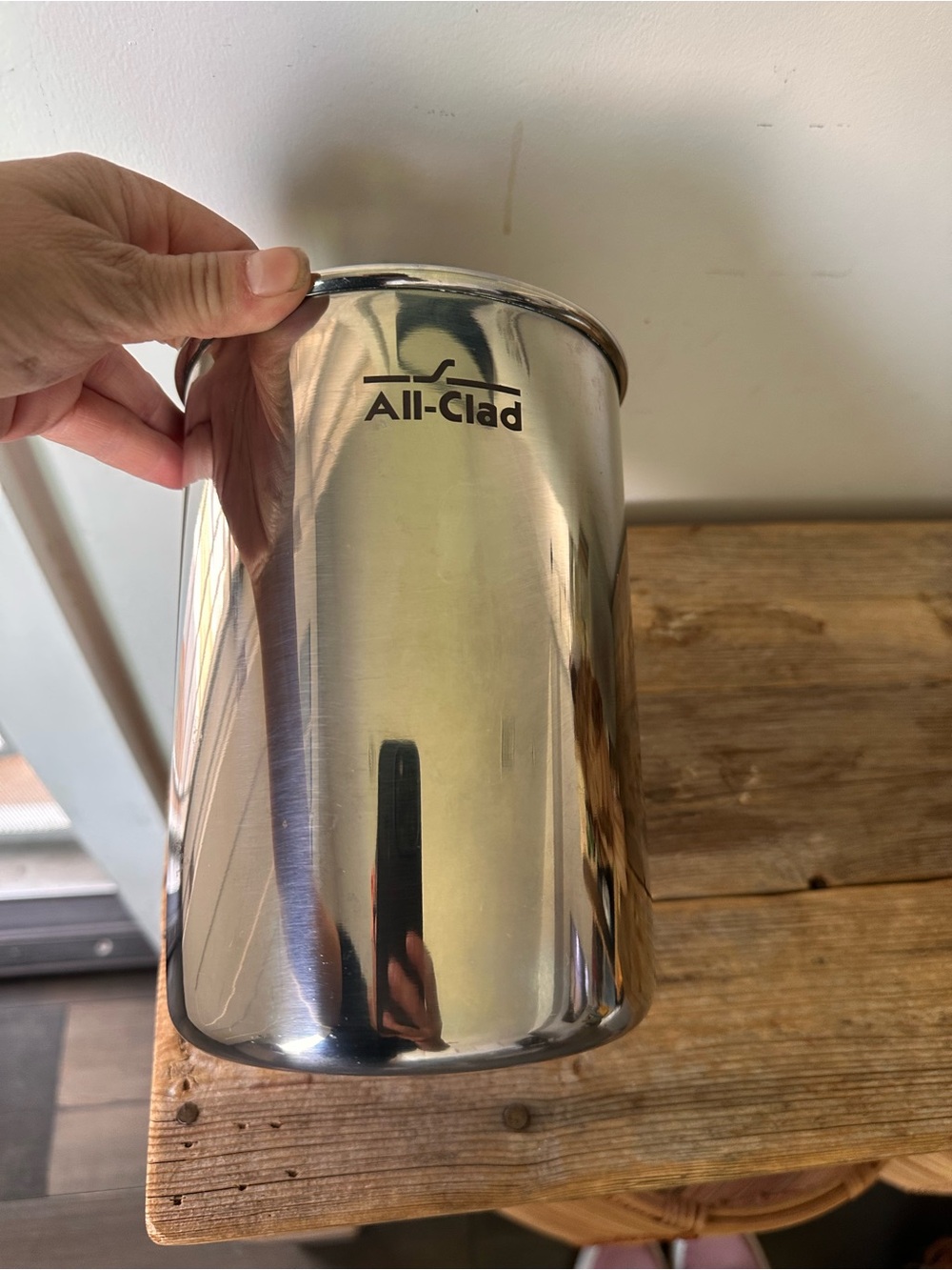 All Clad Stainless Steel Utensil Holder - Silver